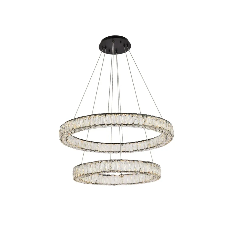 Black LED Chandelier from the Monroe Collection