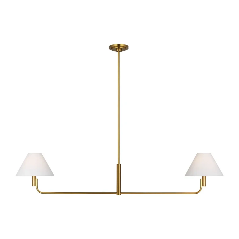 Burnished Brass Linear Chandelier from the Colfax Collection