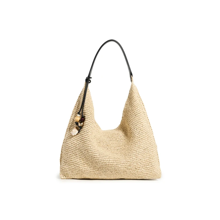 Madewell The Mylie Shoulder Bag in Raffia Natural Multi One Size