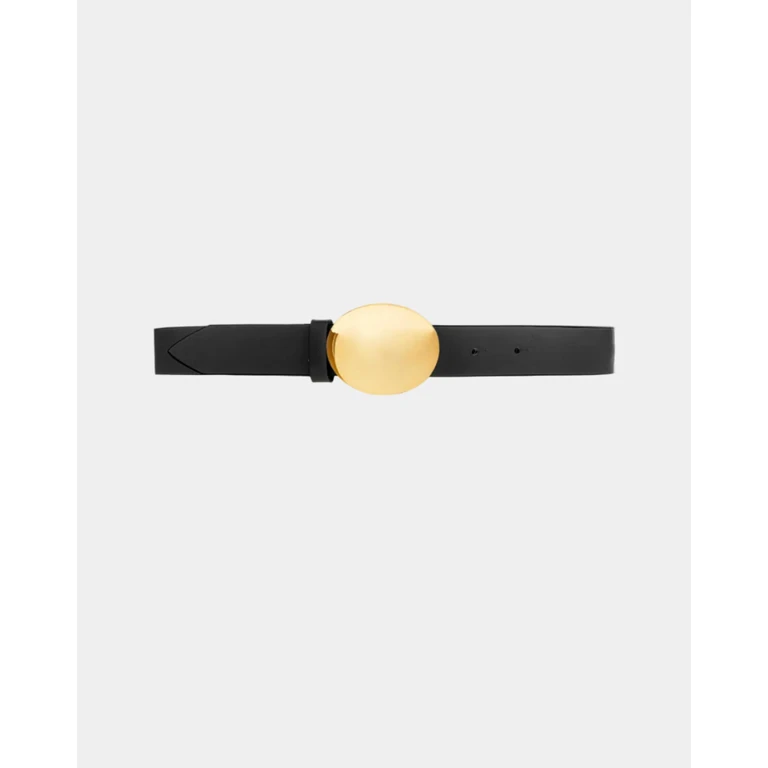 Mindy Smooth Leather Belt with Pin-Buckle Fastening (FTI25CT01GOLD)
