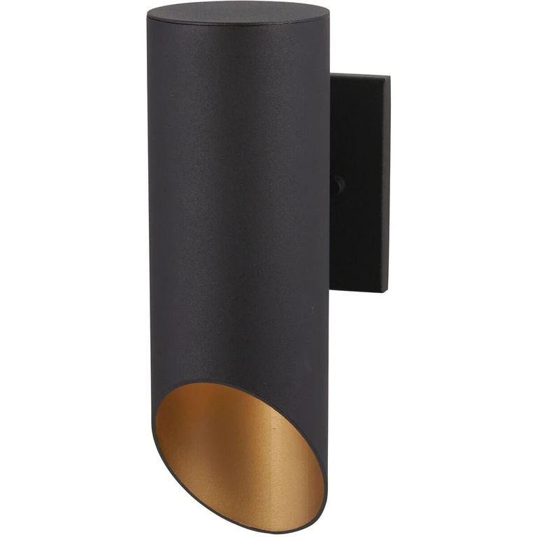 Pineview Slope 13" Outdoor Wall Light in Black with Gold