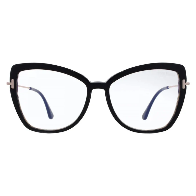 Tom Ford Blue Light Block Butterfly Ladies Eyeglasses FT5882-B 005 55
