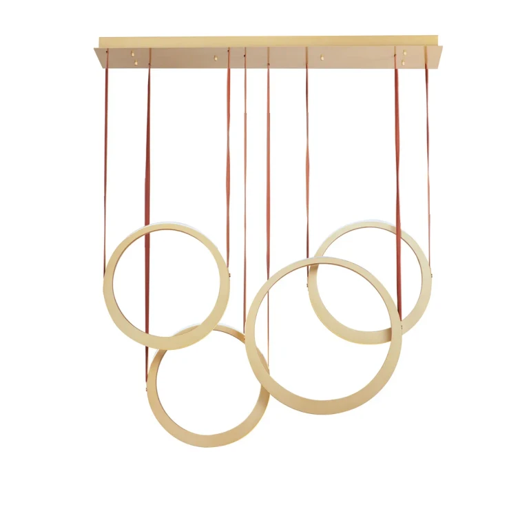 Natural Aged Brass LED Pendant from the Tether Collection