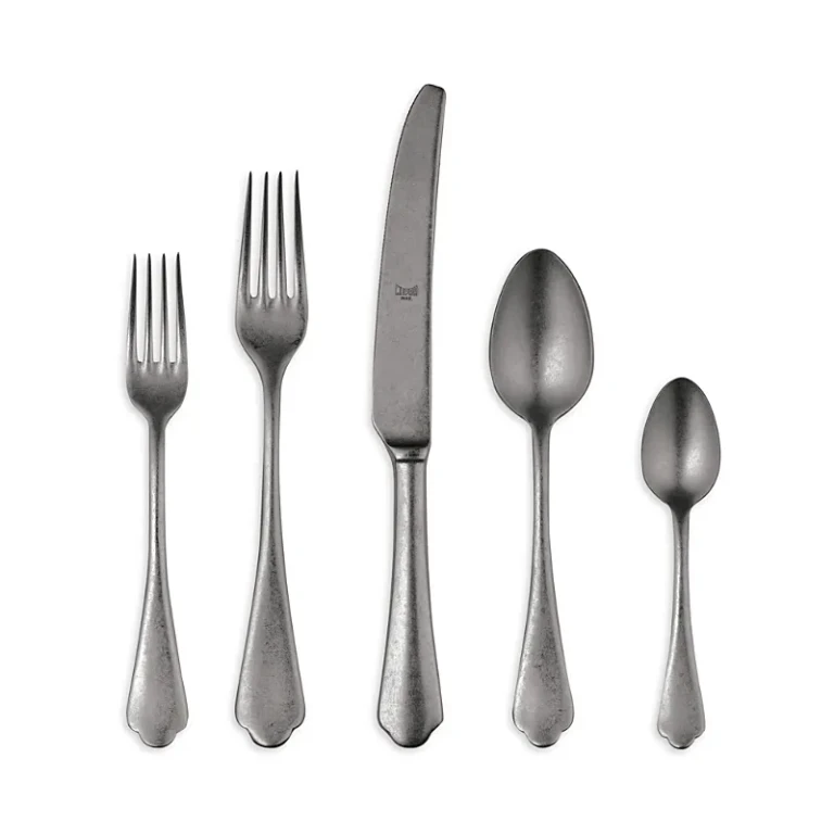 Mepra Dolce Vita Pewter Oro Nero 5-Piece Place Setting