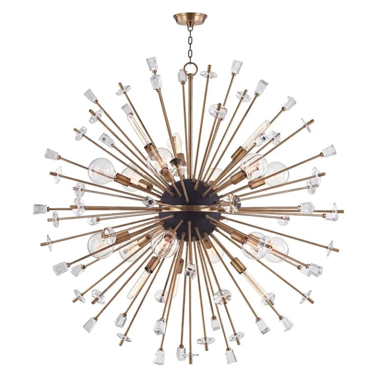 Liberty 6-Light Chandelier in Aged Brass