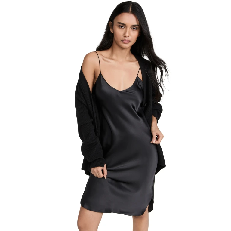 Nili Lotan Short Cami Dress Black L