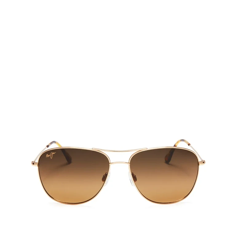 Maui Jim Cliff House Polarized Brow Bar Aviator Sunglasses, 59mm