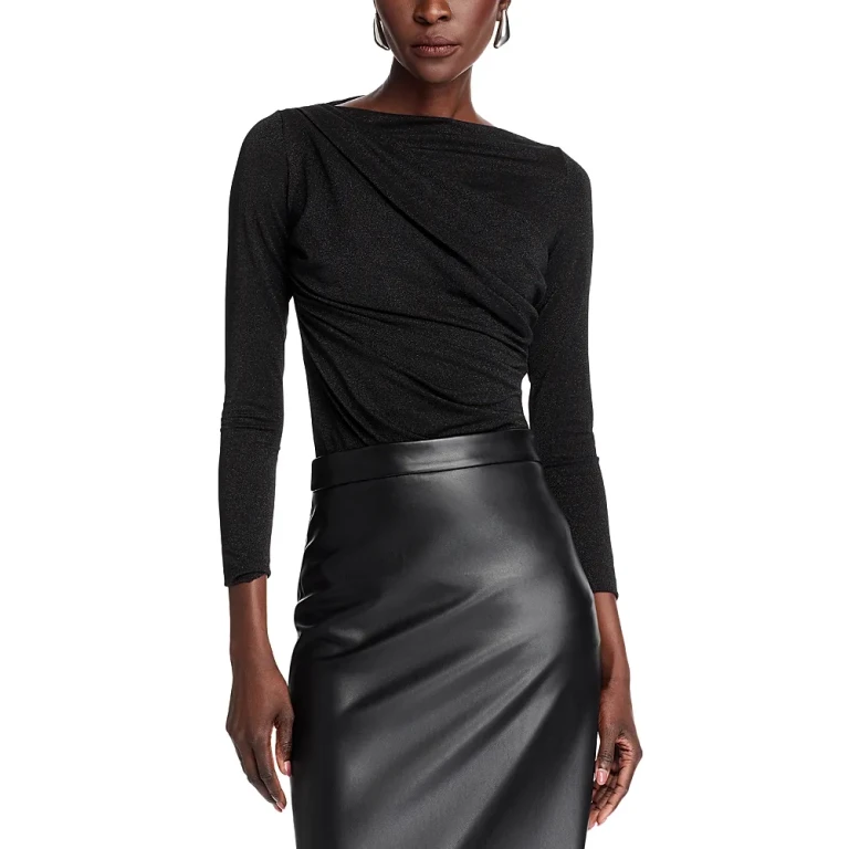 Chiara Boni La Petite Robe Draped Long Sleeve Top