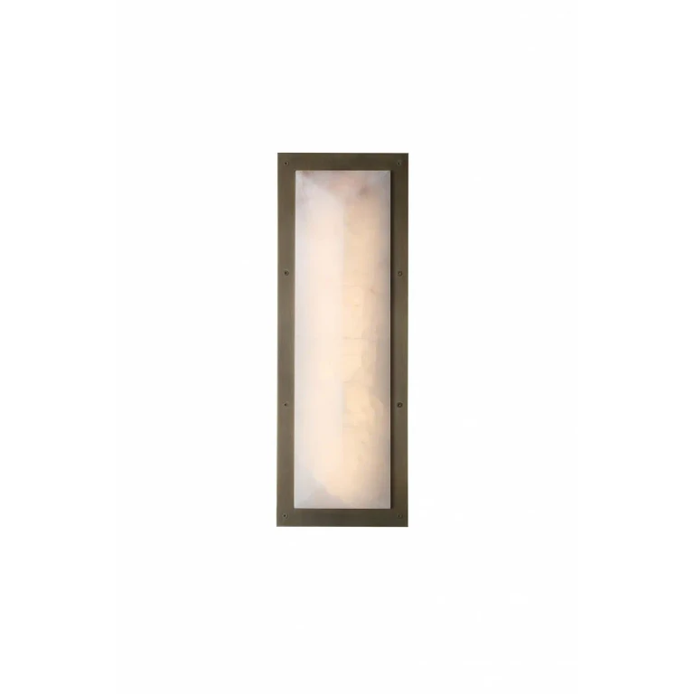 Alabaster Aged Brass LED Wall Sconce from the Sedona Collection