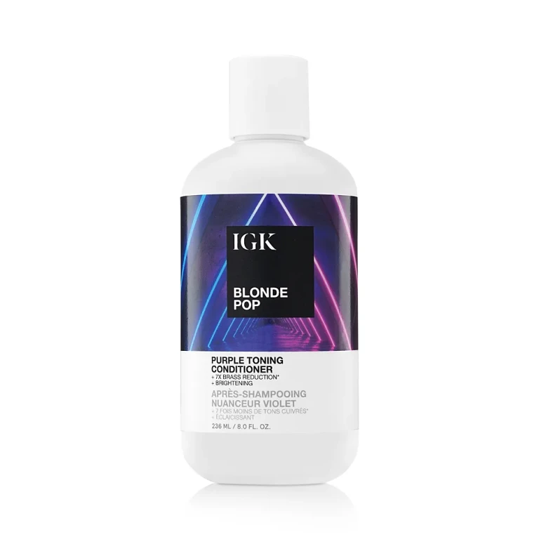 Igk Hair Blonde Pop Purple Toning Conditioner 8 oz.