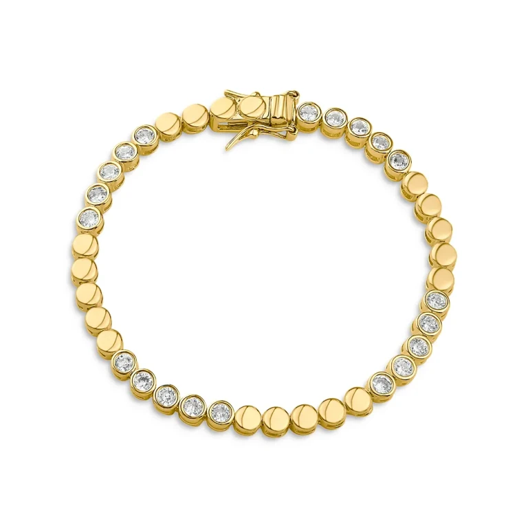 Kenneth Jay Lane Bezel Cubic Zirconia Station Bracelet