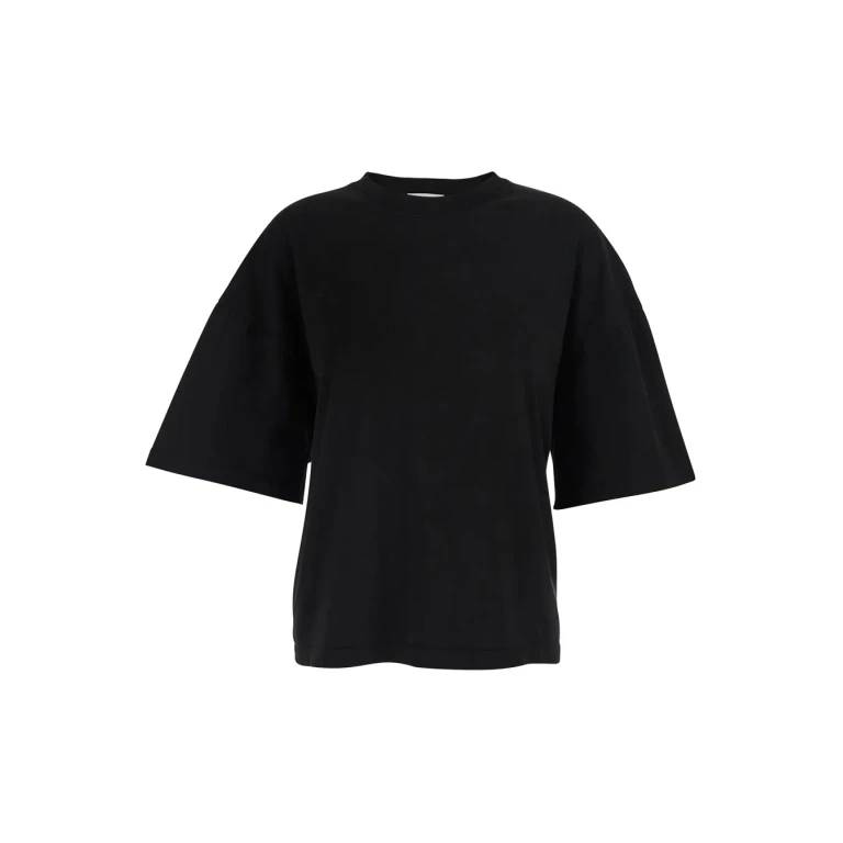 AGOLDE ellery Tee Black T-shirt With Round Neck And Short Sleeves In Cotton For Women