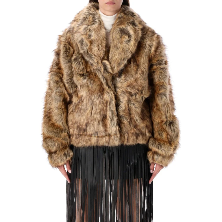 Fur Coat Woman color Brown (21663500)