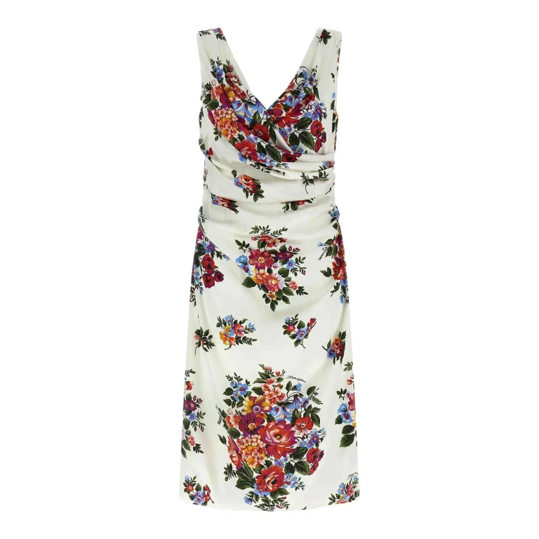 Dolce & Gabbana Robe Au Genou - Blanc