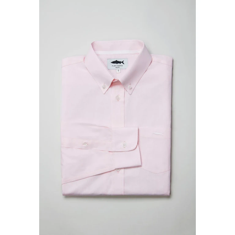 Salmon Pink Cotton Shirt for Men