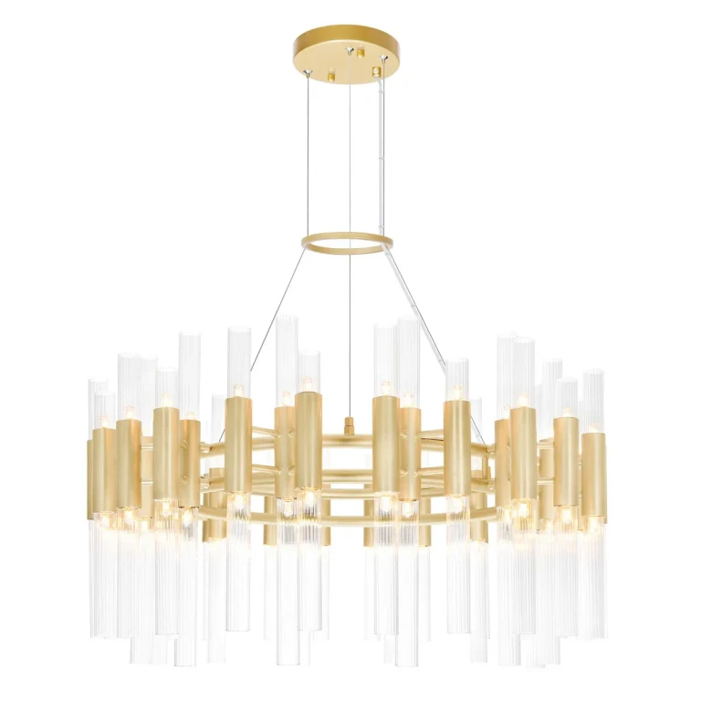 Satin Gold LED Chandelier from the Orgue Collection