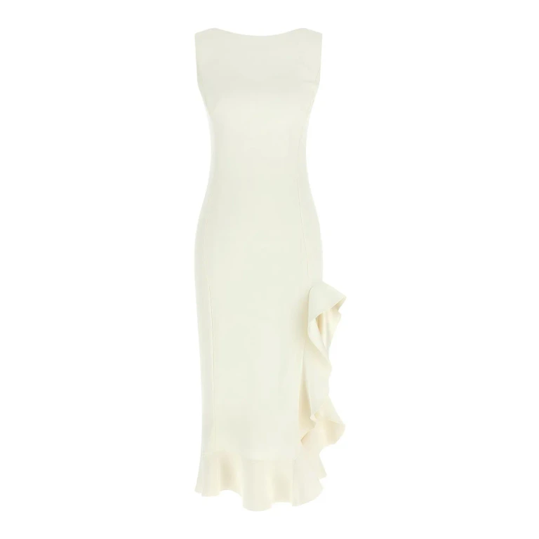 Pinko Robe Au Genou - Blanc