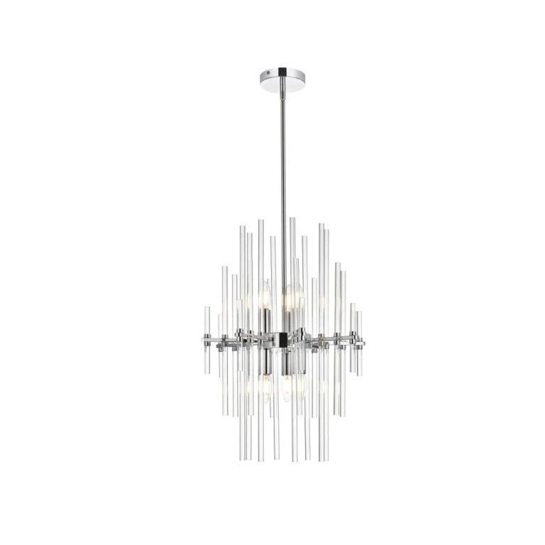 Chrome Six Light Pendant from the Sienna Collection