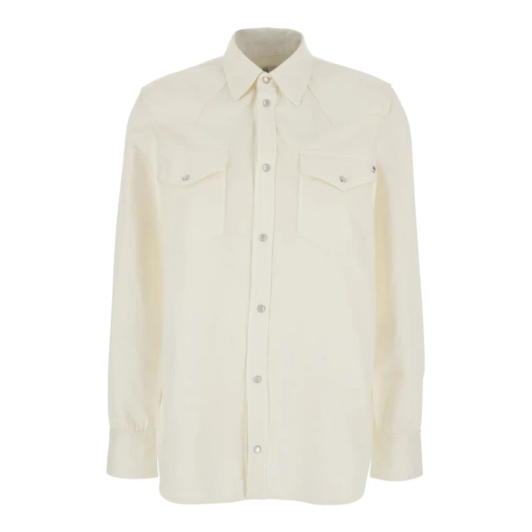 AG Jeans noiki White Shirt With Pointed Collar And Two Patch Pockets On The Front In Cotton For Women