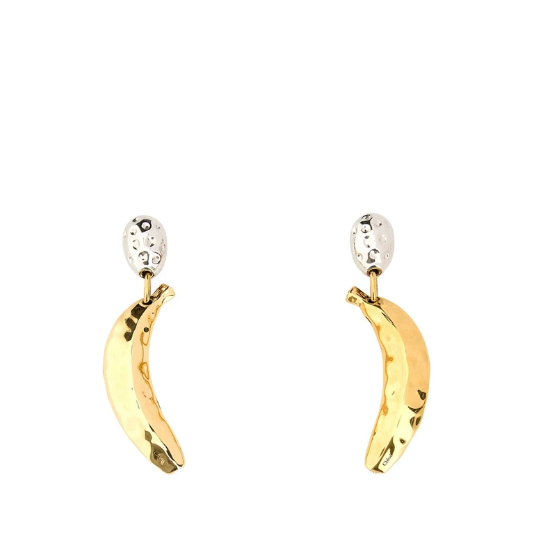 Chloé Two-Tone Metal Chloã Bananas Earrings Silvervintagegoldbrass Exterior: Brass Orecchini - Women