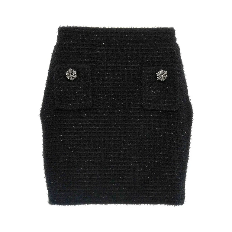 Self-Portrait Mini Jupe - Nude