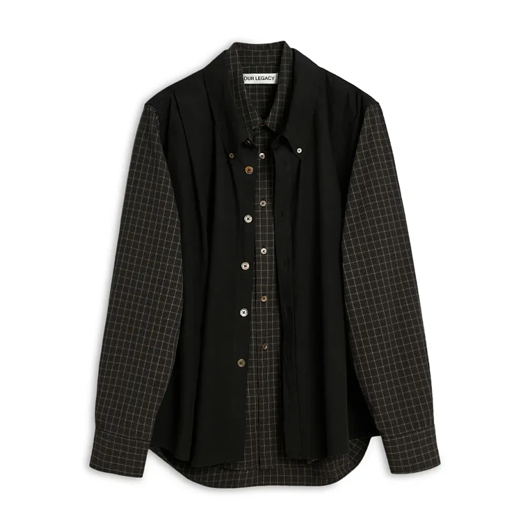 Our Legacy Vest-Layered Button-Down Shirt