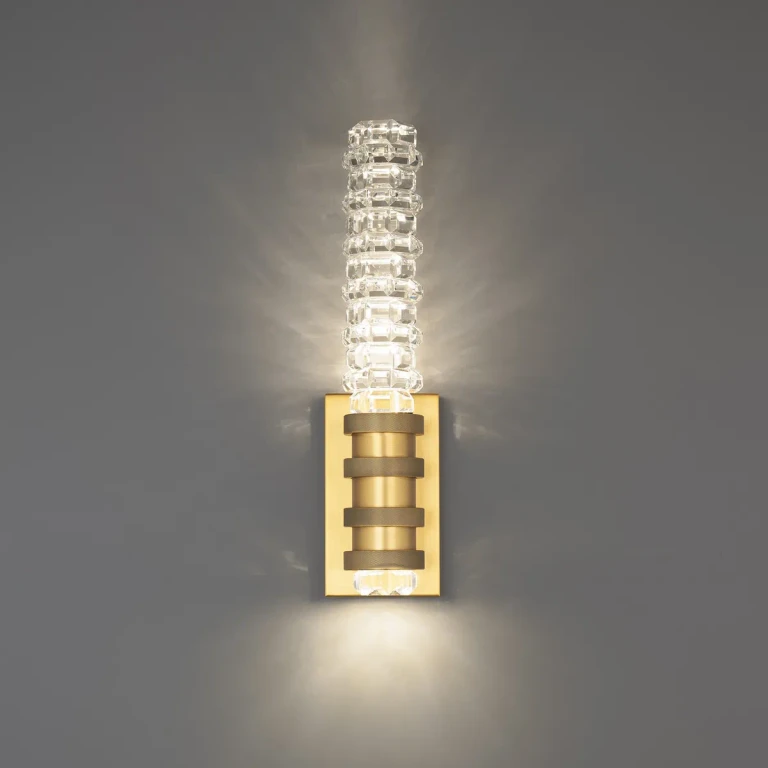 Aged Brass LED Wall Sconce from the Kemberly Collection