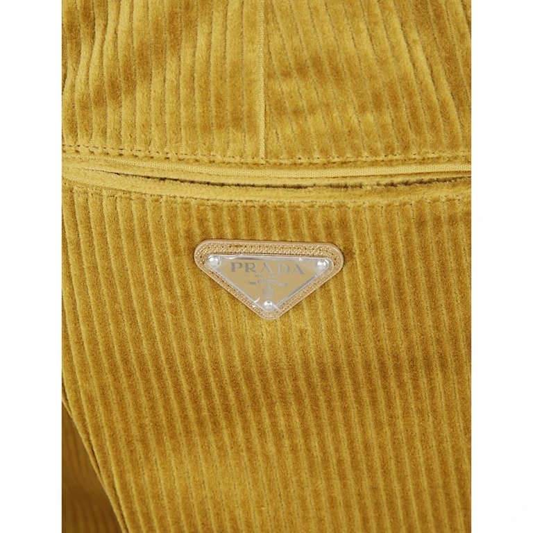 Prada Pinwale Corduroy Trousers Yellow Cotton - Men