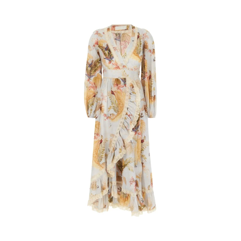 Zimmermann Printed Cotton Ascension Frill Dress