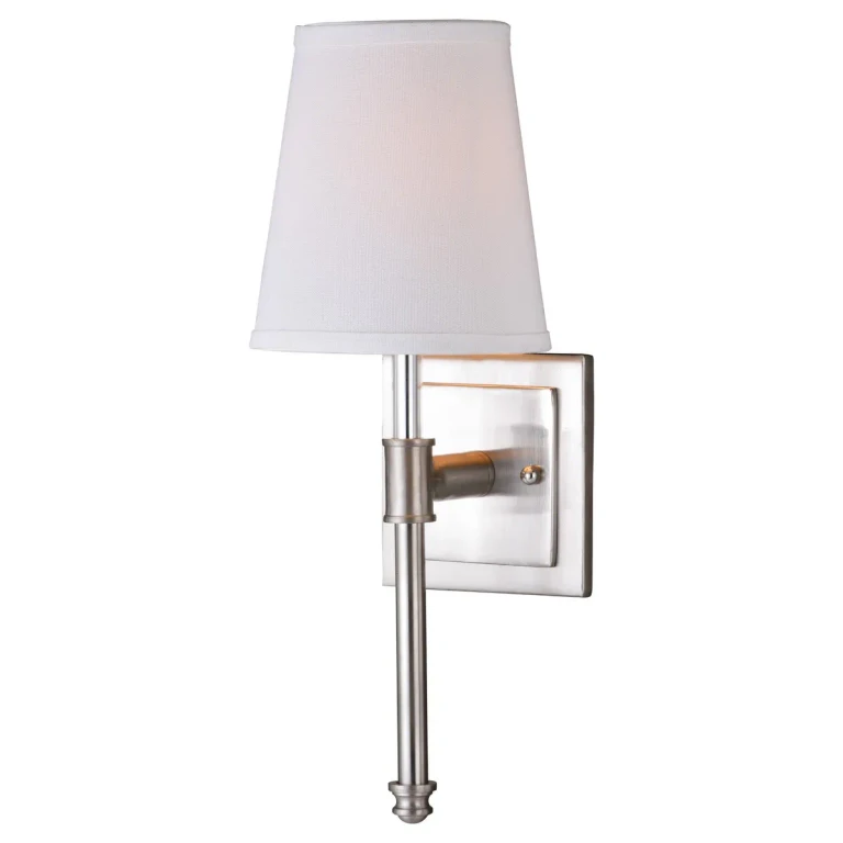 Ritz 1-Light Bathroom Vanity Light in Satin Nickel