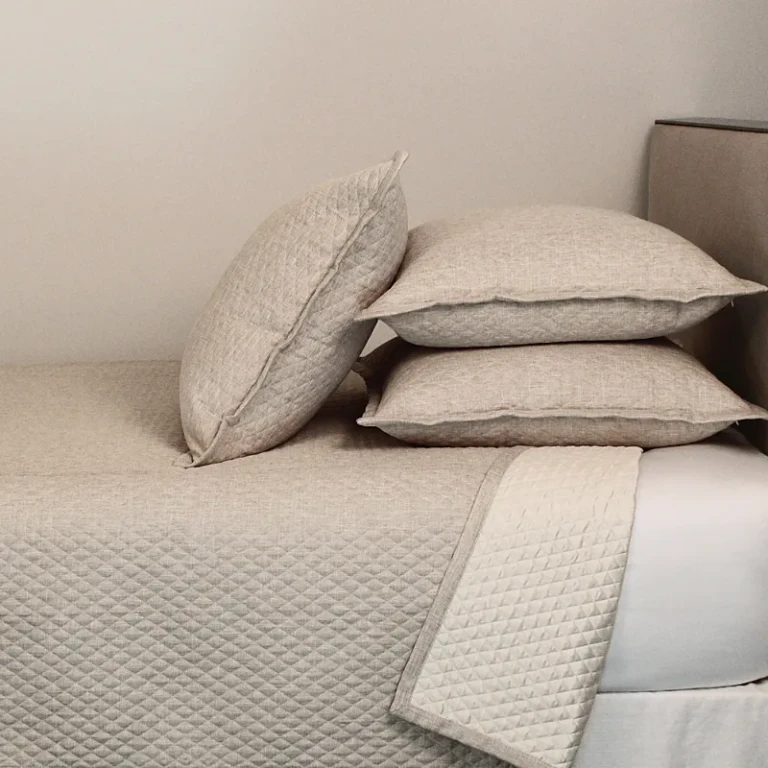 Ann Gish Faux Flax Coverlet Set, King