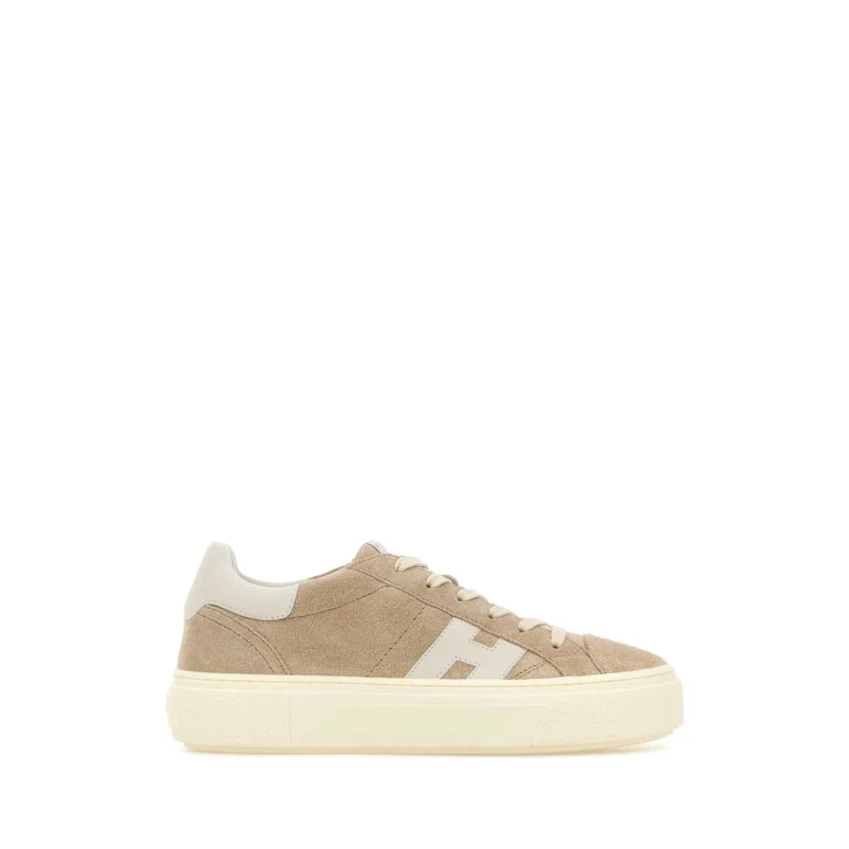 Prada Beige Suede Sneakers