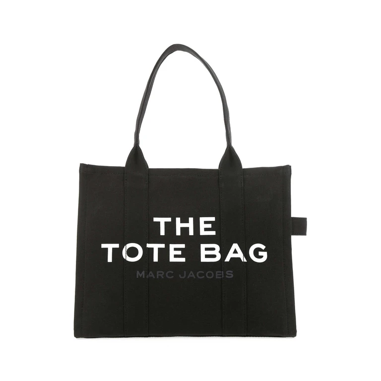 Marc Jacobs Black Canvas Shopping Bag 001 Cotton Borse A Mano - Women