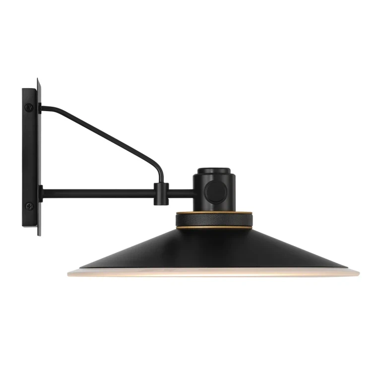 Gold-Black LED Wall Sconce from the Deckard Collection