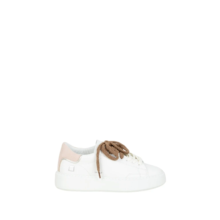 D. A.T. E. Sneakers White Calf Leather/rubber Sole - Women