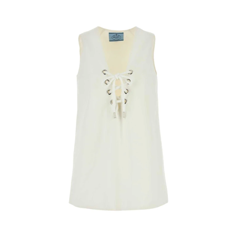 Alaia White Cotton Mini Dress