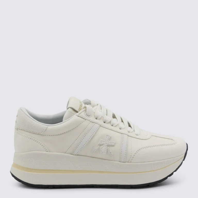Bethcoin Platform Sneakers in Smooth and Suede Leather with Serrated Sole (8147)