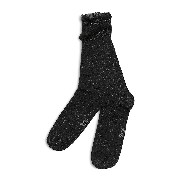 Stems Soft Ruffle Metallic Socks