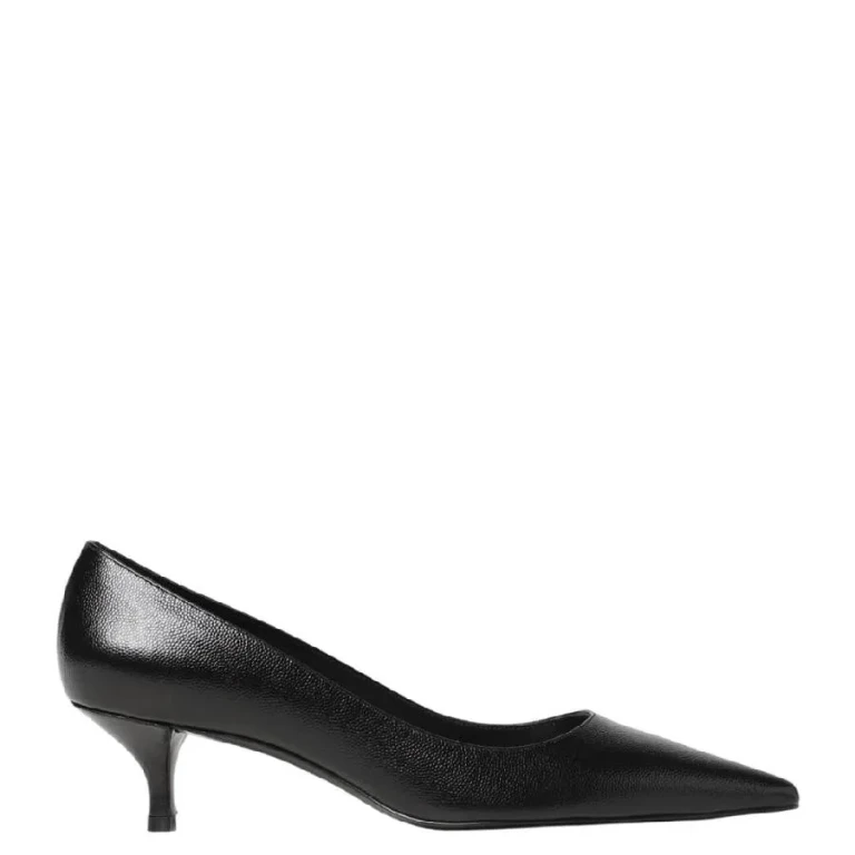 Stuart Weitzman Kitten Leather Pumps
