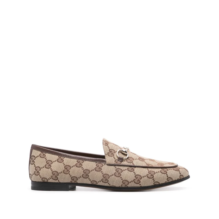 Gucci Flat shoes Beige Polyester Cotton Polyamide - Women