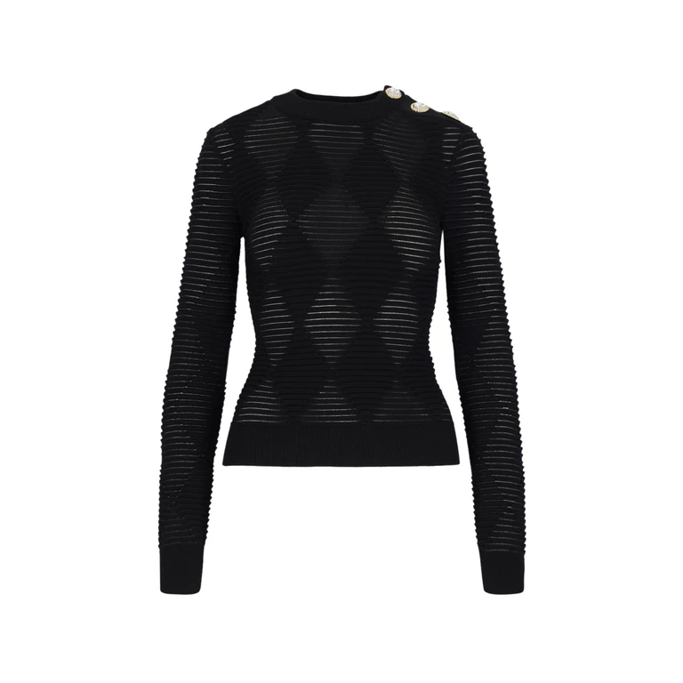 Balmain Sweaters Black Viscose - Women