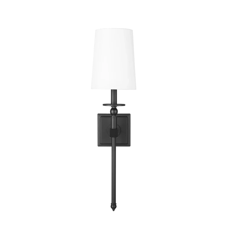 Matte Black One Light Wall Sconce from the Collection