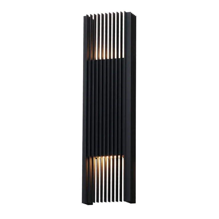 Black LED Outdoor Wall Sconce from the Rampart Collection