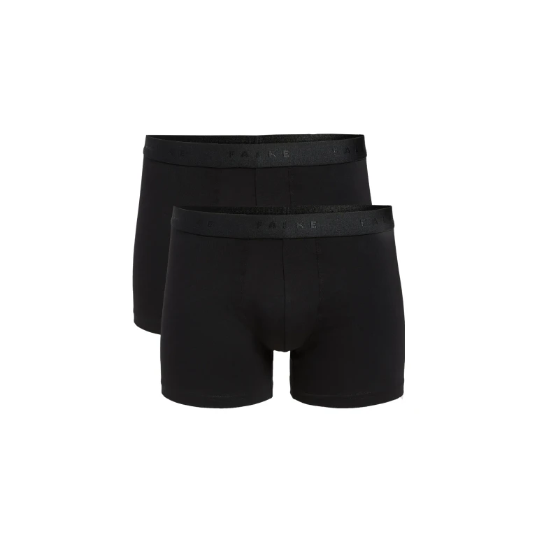 Falke Cotton Boxer Briefs 2 Pack Black S