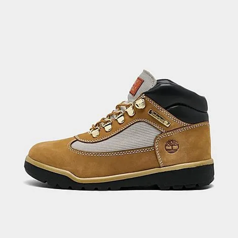 Timberland Kinder Field Boots in Dark Brown/Green