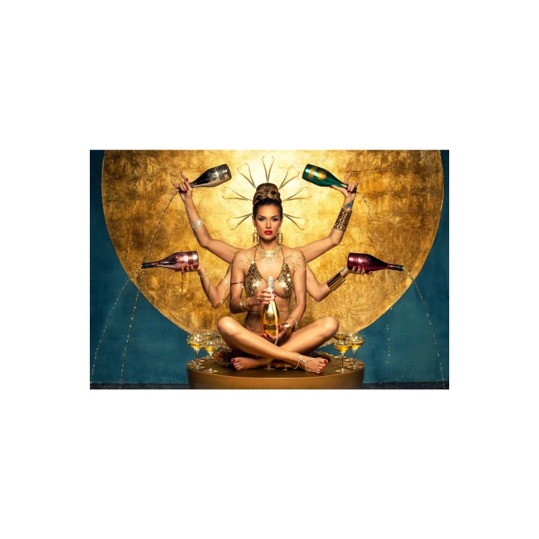 Woman Contemporary Photographic Art | Andrew Martin Champagne Goddess