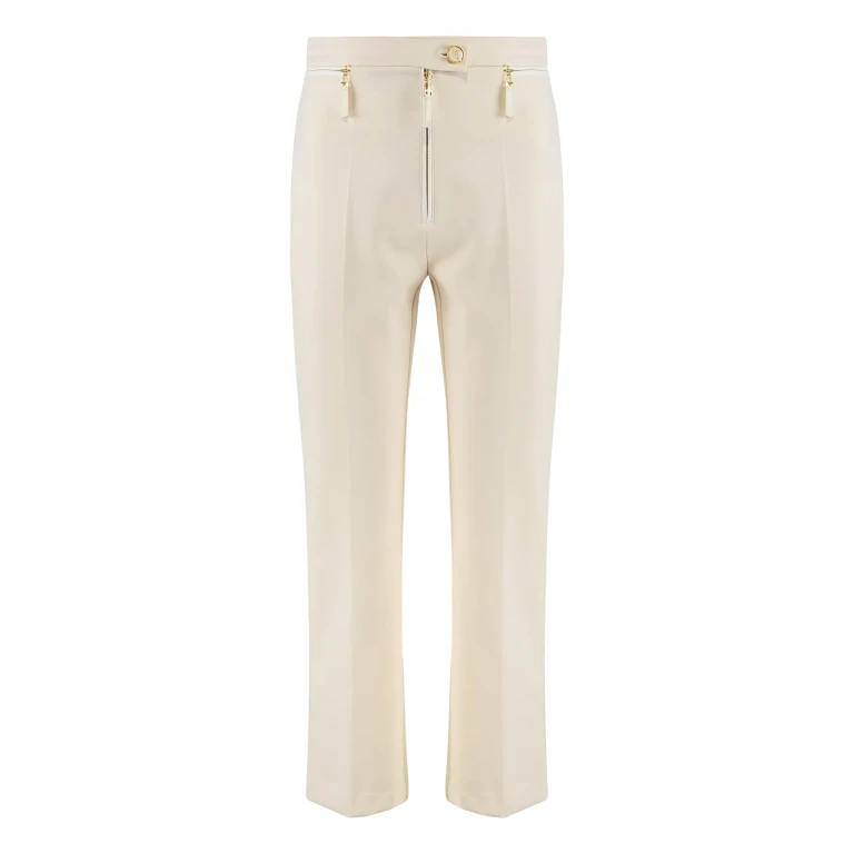 Elisabetta Franchi Pantalons Décontractés - Blanc