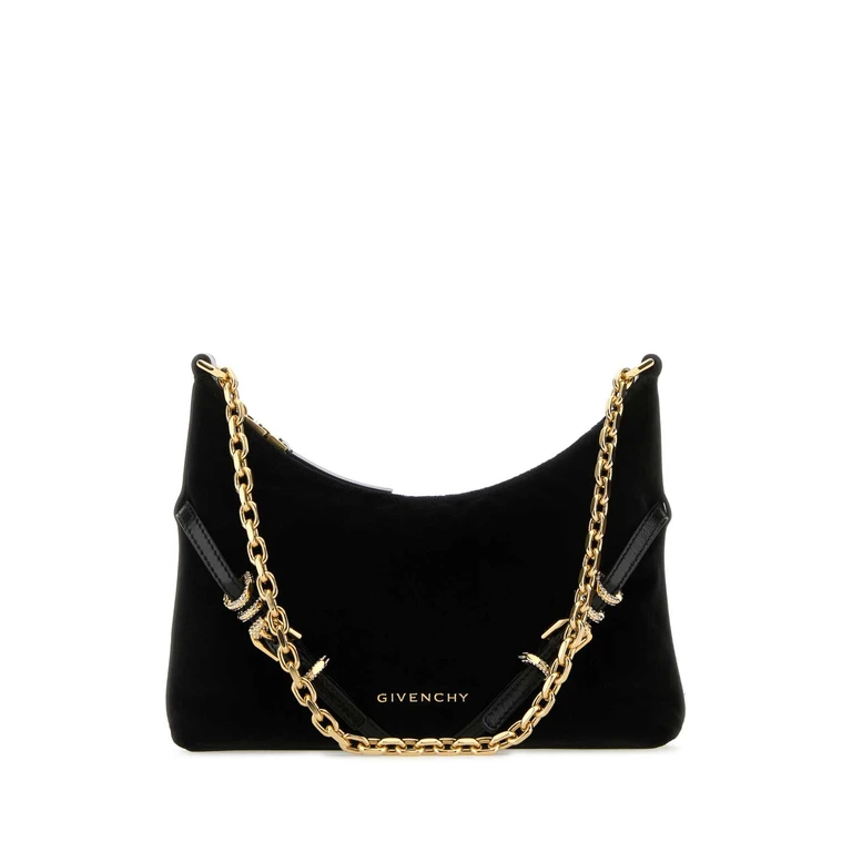 Givenchy Black Velvet Voyou Party Shoulder Bag Borse A Tracolla - Women