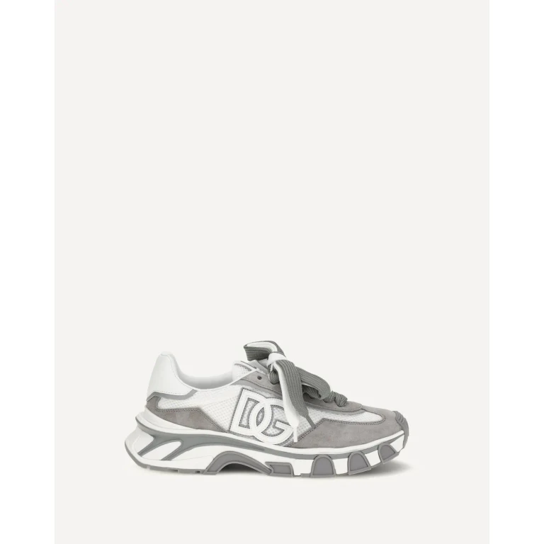 DOLCE & GABBANA Leather and mesh Sneakers Male 39
