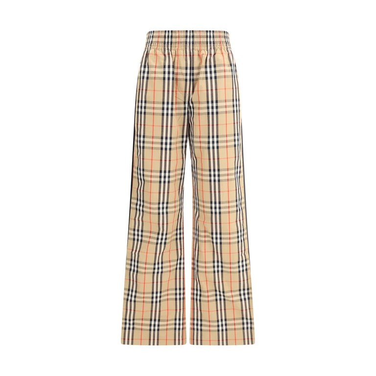 Burberry Check Cotton Pants
